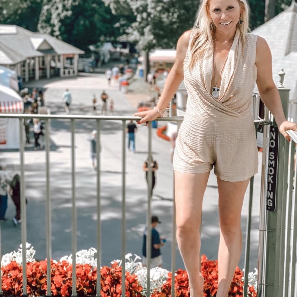 Walter Baker Cream Jumpsuit with Sleeveless Design and Waist Tie